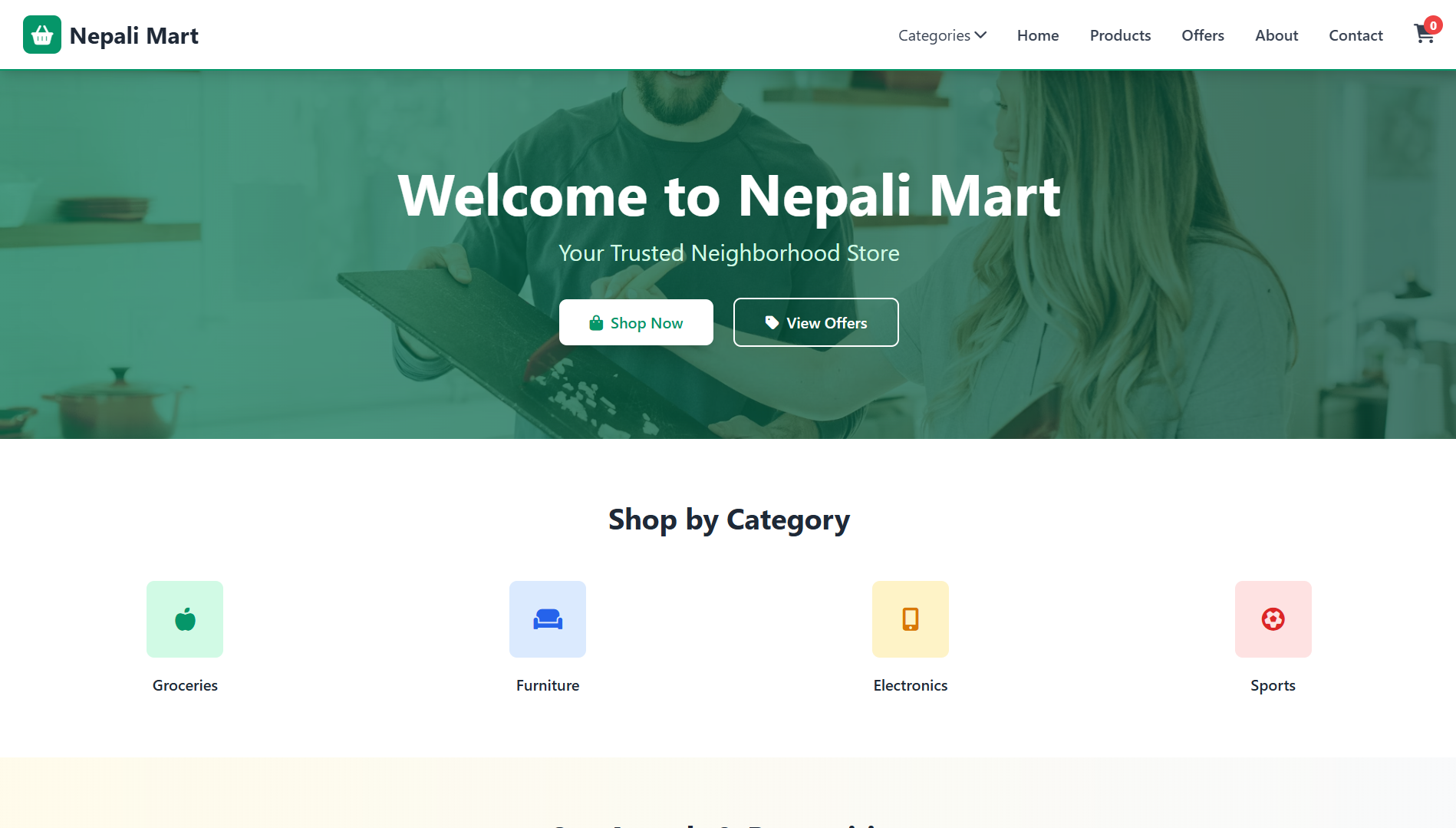 Nepali Mart project screenshot